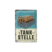 Plakat blaszany 20x30cm Tankstelle Bier
