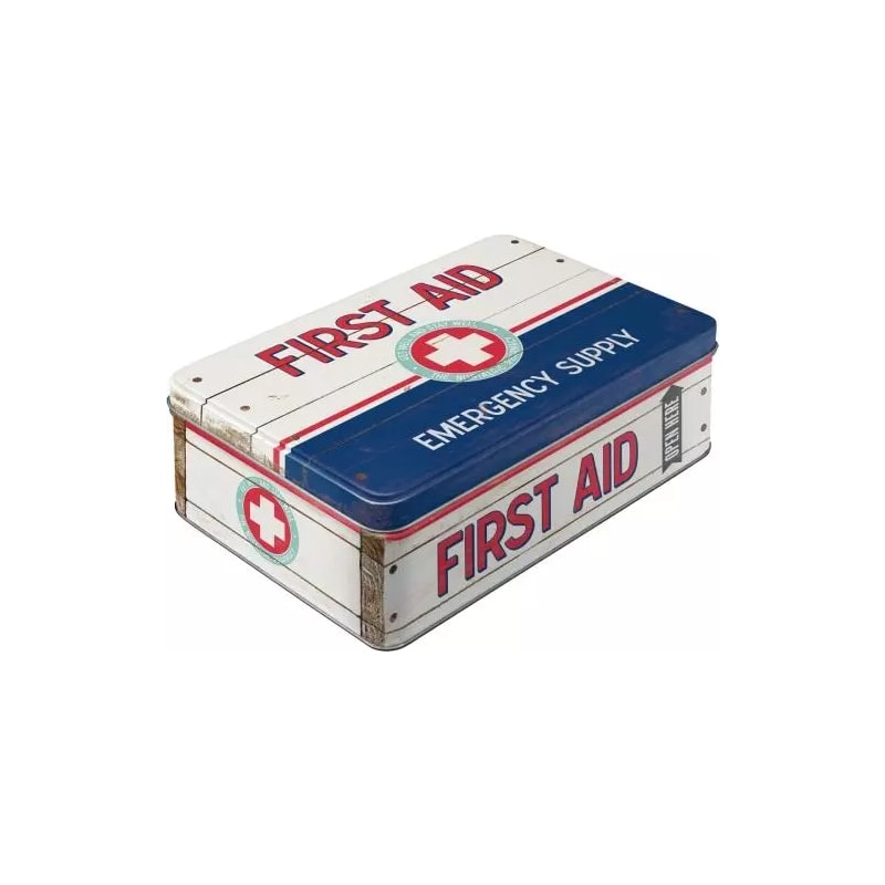 Puszka blaszana płaska First Aid Blue-Eme