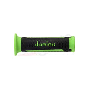 Manetki kierownicy Domino A350 Touring zielony czarny 22mm 120mm otwarte