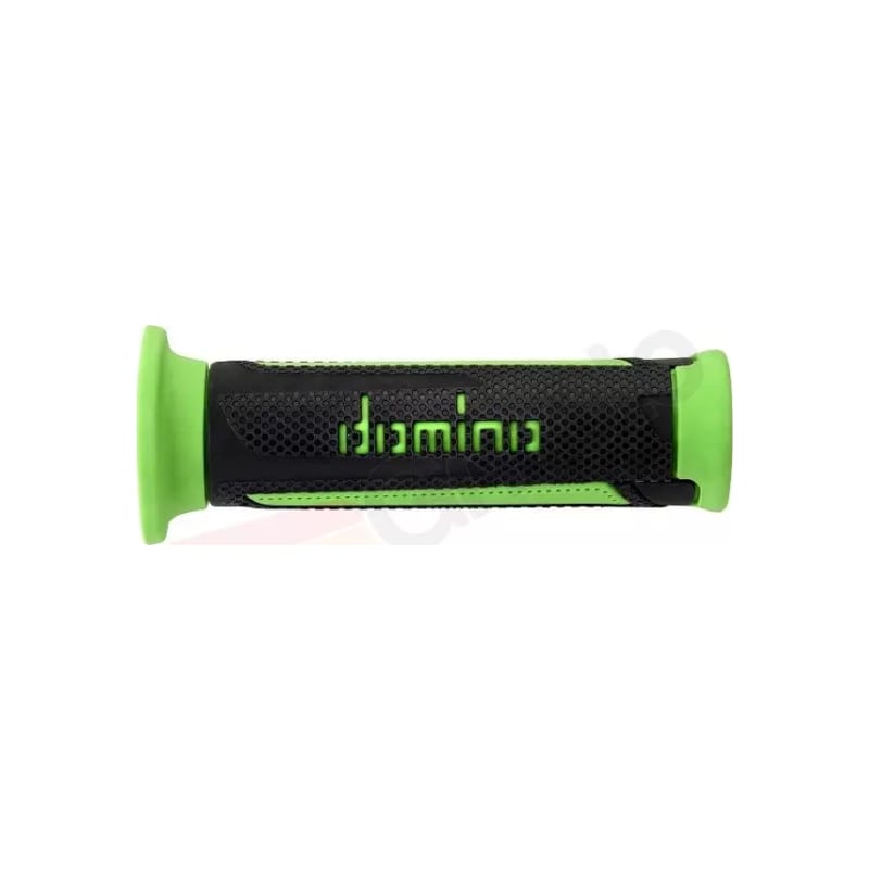 Manetki kierownicy Domino A350 Touring zielony czarny 22mm 120mm otwarte
