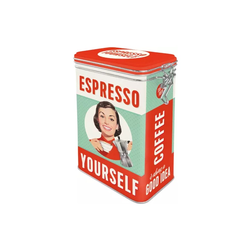 Puszka blaszana z klipsem Espresso Yourself