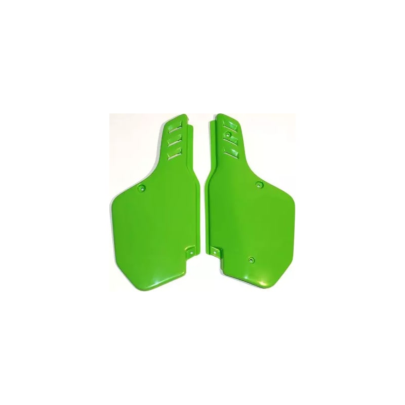 Komplet plastikowych osłon bocznych tylnych UFO Kawasaki KX 125 250 88-89 KX 500 88-02 zielone