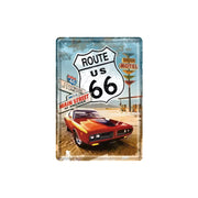 Pocztówka blaszana 14x10cm Route 66 Red