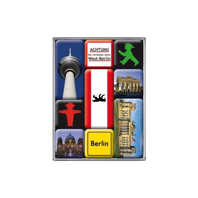 Magnesy na lodówkę zestaw 9szt. Berlin Ampelmann