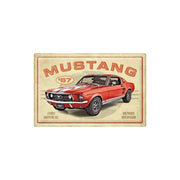 Plakat blaszany 40x60cm Ford Mustang GT 1967 Red