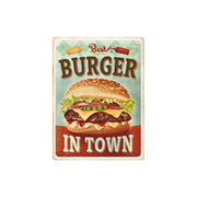 Plakat blaszany 30x40cm Best Burger in Town