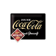 Plakat blaszany 30x40cm Coca-Cola Logo Gold