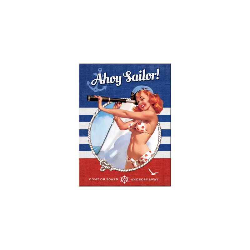 Magnes na lodówkę 6x8cm Pin Up Ahoy Sailor