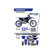 Komplet plastików i oklein UFO Apodis Yamaha YZ 125 250 22 biały niebieski OEM