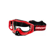 Gogle motocyklowe Circuit Quantum-N czerwony/czarny