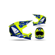 Kask UFO Echus niebieski żółty fluo M