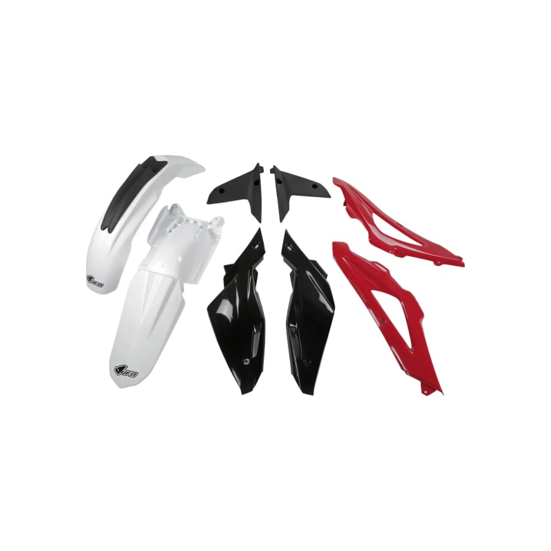 Komplet plastików UFO Husqvarna TC 4T 08-10 biały czerwony czarny