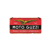 Zawieszka blaszana na ścianę 10x20cm Moto Guzzi Logo Wood