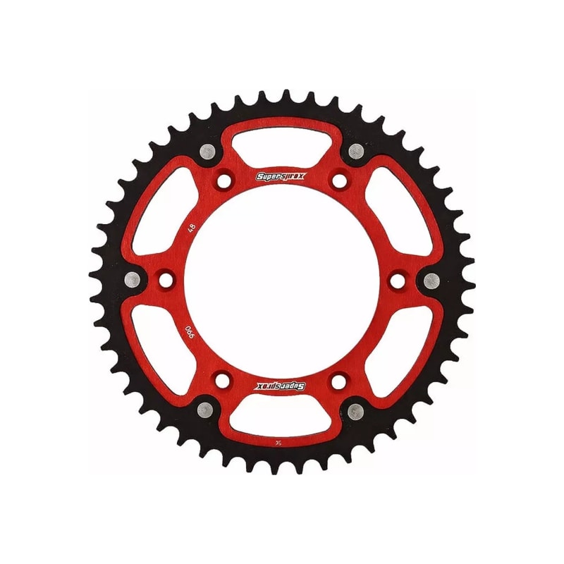 Zębatka tył duraluminiowa Supersprox Stealth RST-1844:48 48z rozmiar 428 czerwony