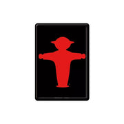 Pocztówka blaszana 14x10cm Ampelmann rot