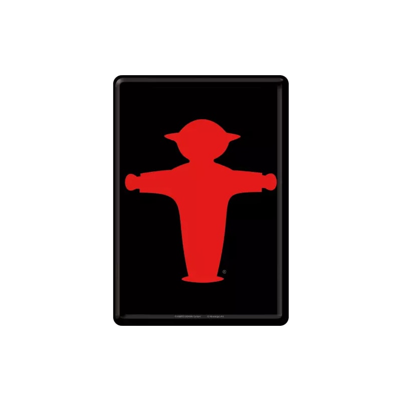 Pocztówka blaszana 14x10cm Ampelmann rot