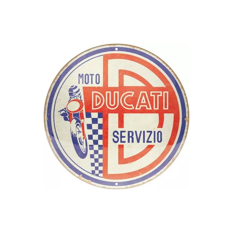 Tablica - plakat okrągły 35cm Ducati Moto