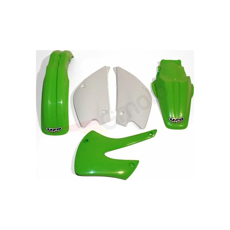 Komplet plastików UFO Kawasaki KX80 zielony biały