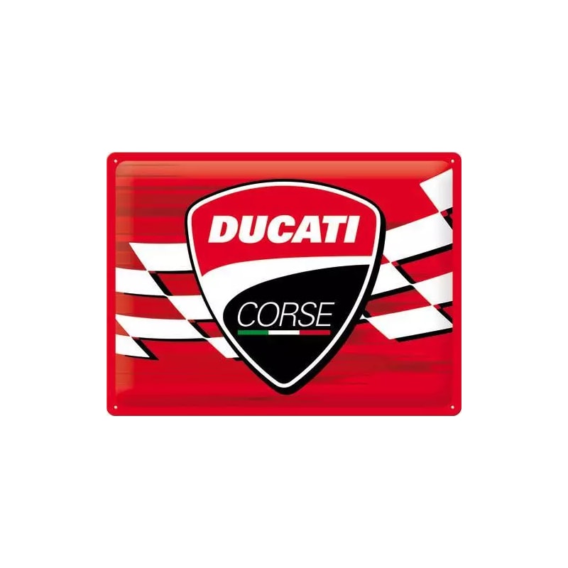 Plakat blaszany 30x40cm Ducati Corse logo