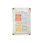 Plakat blaszany 20x30cm PfotenSchild Dog Rule