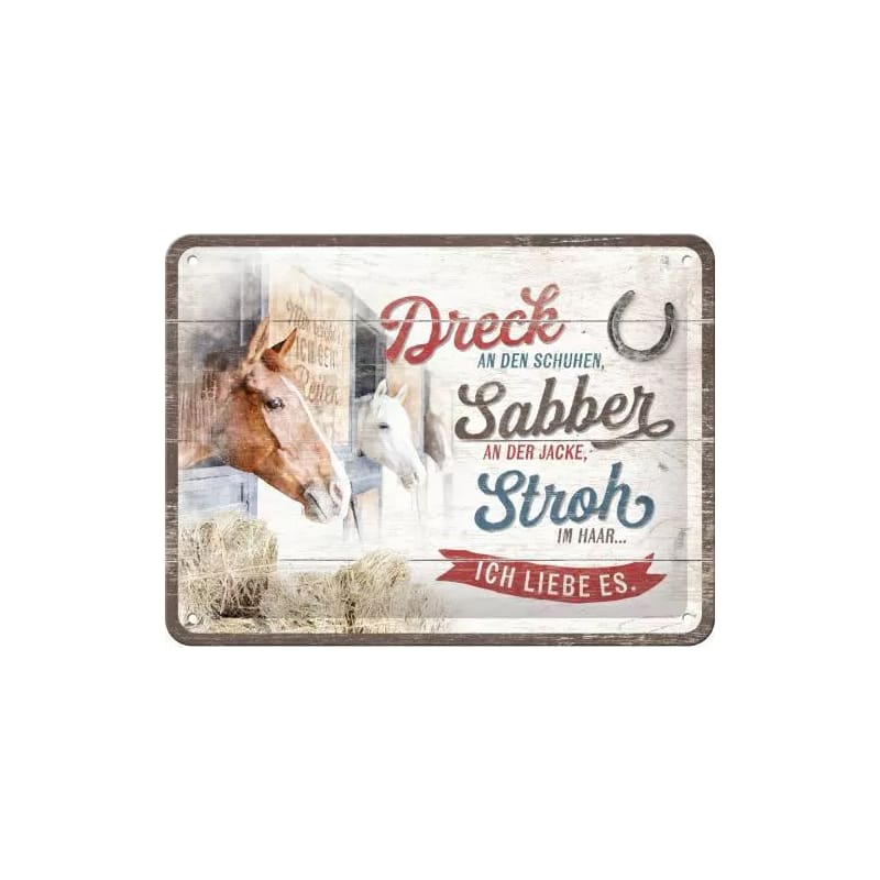 Plakat blaszany 15x20cm Dreck Sabber Stroh