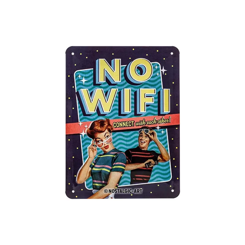 Plakat blaszany 15x20cm No WiFi