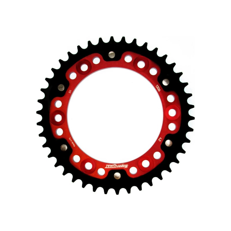 Zębatka tył duraluminiowa Supersprox Stealth RST-1306:42 42z rozmiar 530 czerwony