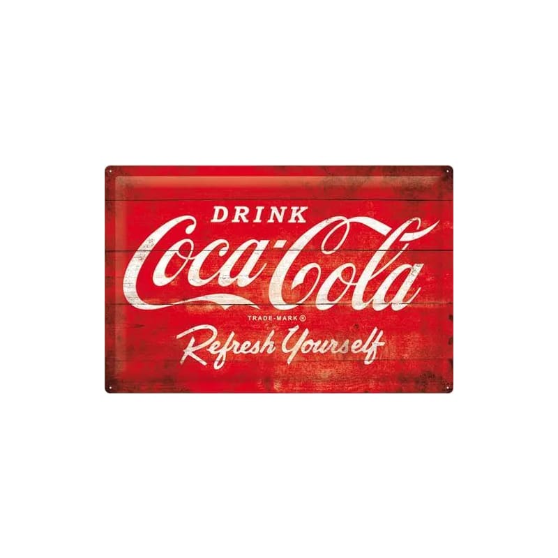 Plakat blaszany 40x60cm Coca-Cola logo red