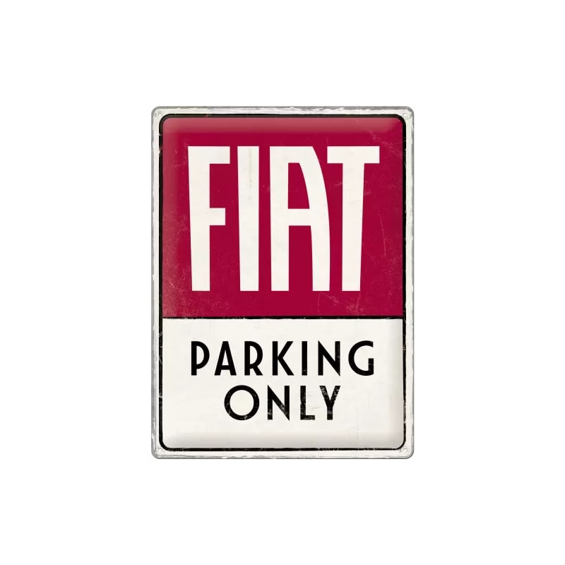 Plakat blaszany 30x40cm Fiat Parking Only