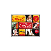 Magnesy na lodówkę zestaw 9szt. Coca-Cola Yellow