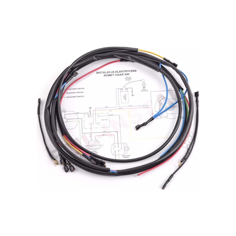 Wiązka - instalacja elektryczna Romet Ogar 200 (silnik Jawa)
