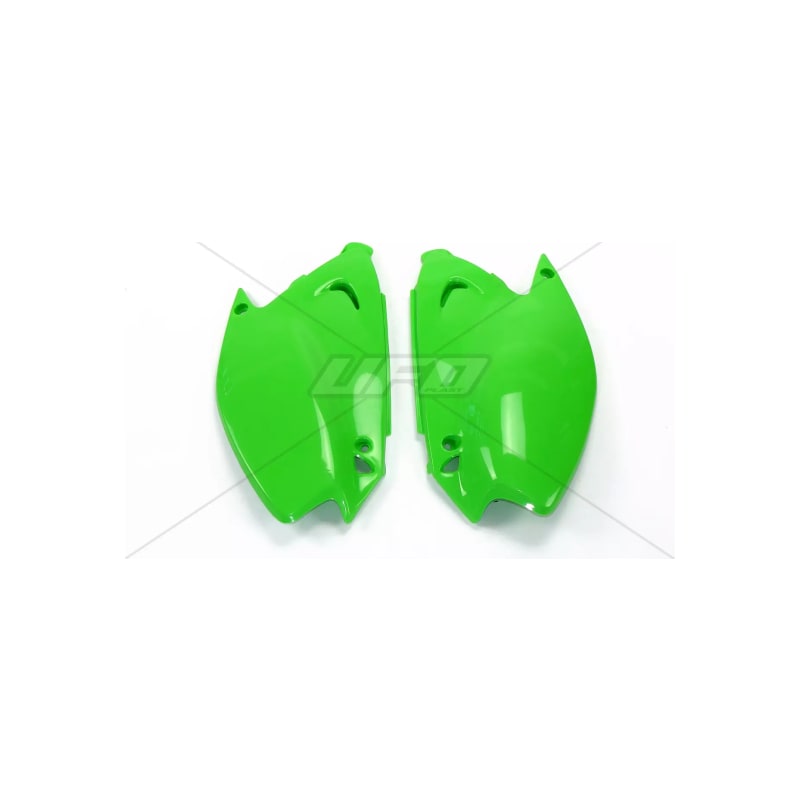 Komplet plastikowych osłon bocznych tylnych UFO Kawasaki KX 125 250 03-17 zielone