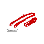 Zestaw UFO ślizg i prowadnica Honda CRF 450R RX 21 czerwony
