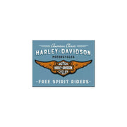 Magnes na lodówkę 6x8cm pasuje do Harley Davidson Logo Blue