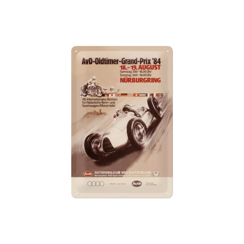 Plakat blaszany 20x30cm Audi AvD Oldtimer