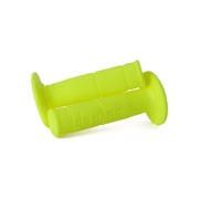 Manetki kierownicy Domino Cross żółty neon 22mm 123mm zamknięte