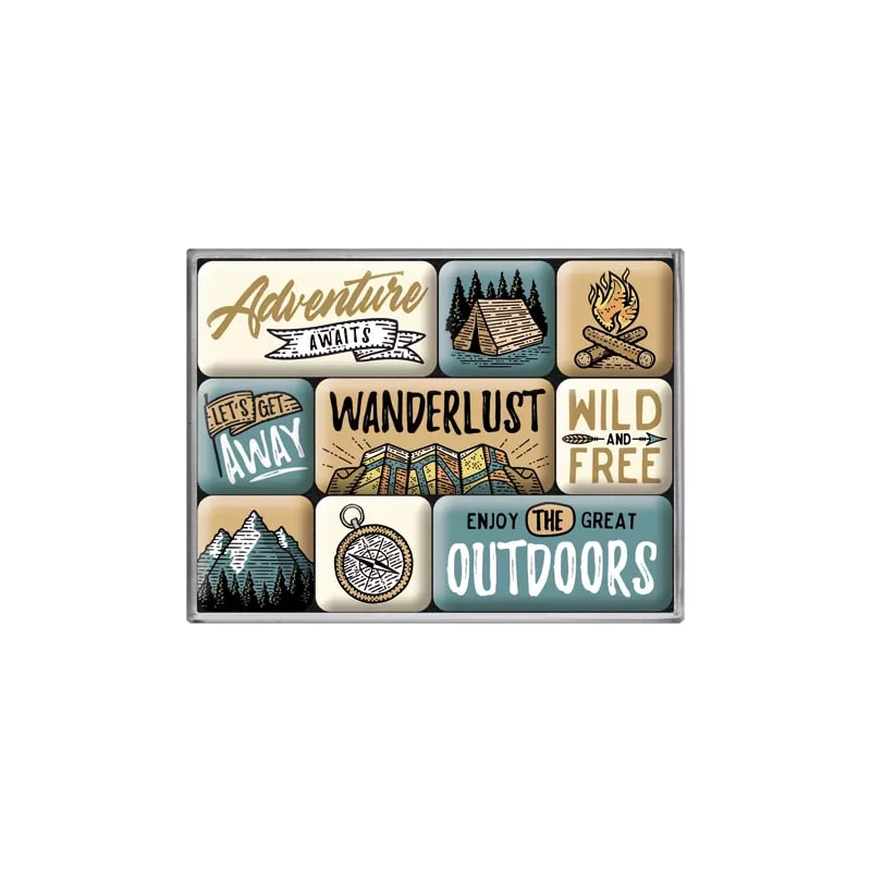 Magnesy na lodówkę zestaw 9szt. Outdoor Adventure