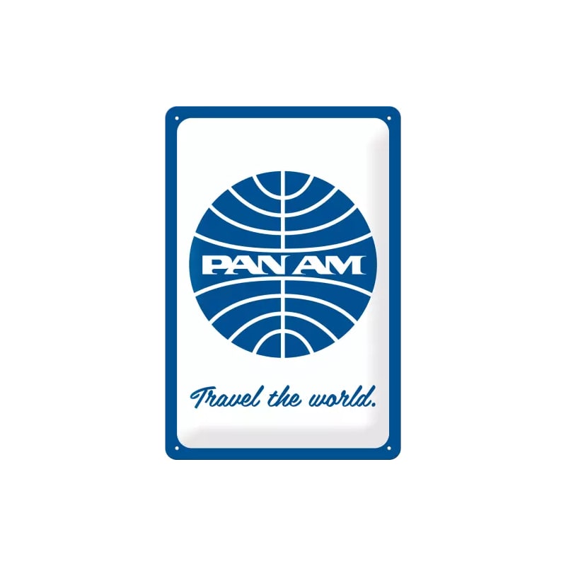 Plakat blaszany 20x30cm Pan Am -Travel Logo