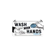 Zawieszka blaszana na ścianę 10x20cm Wash Your Hands