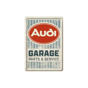 Pocztówka blaszana 14x10cm Audi Garage