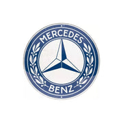 Tablica - plakat okrągły 35cm Mercedes Benz logo