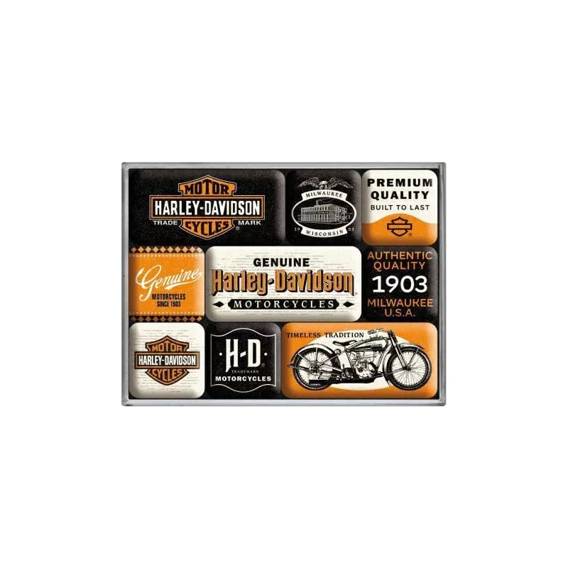 Magnesy na lodówkę zestaw 9szt. Harley Davidson