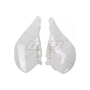 Komplet plastikowych osłon bocznych tylnych UFO Kawasaki KX 125 250 99-02 białe