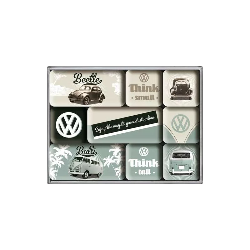 Magnesy na lodówkę zestaw 9szt. VW Think Tall