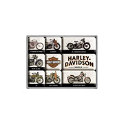 Magnesy na lodówkę zestaw 9szt. pasuje do Harley Davidson Model Chart
