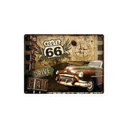 Plakat blaszany 30x40cm Route 66 Road Trip