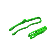 Zestaw UFO ślizg i prowadnica Kawasaki KXF 250 21 KXF 450 19-21 zielony