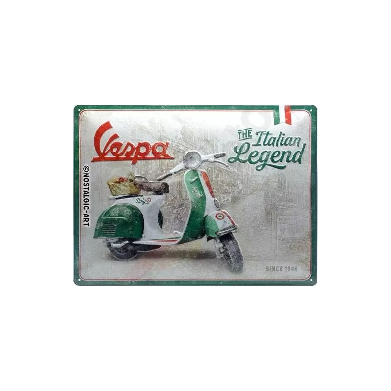 Plakat blaszany 30x40cm Vespa Italian Legend