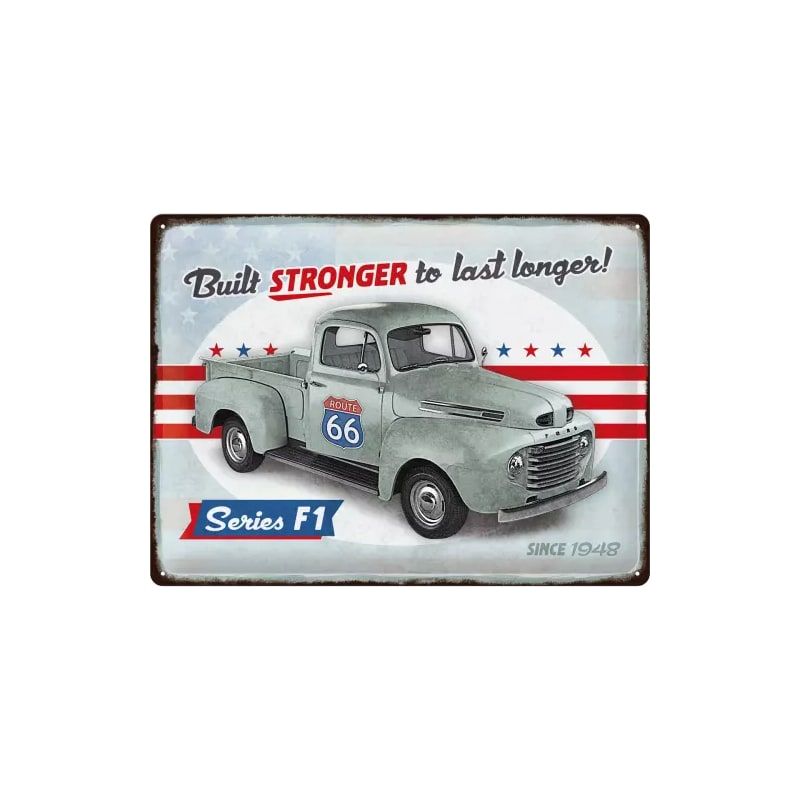 Plakat blaszany 30x40cm Ford F1 Built Stron
