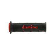 Manetki kierownicy Domino A250 czarno-czerwone 22mm 125mm otwarte